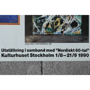 Poster from the Nordiskt 60-tal exhibition at Kulturhuset Stockholm, 1990