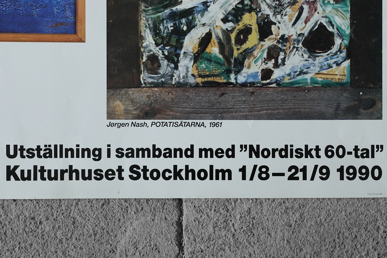 Poster from the Nordiskt 60-tal exhibition at Kulturhuset Stockholm, 1990