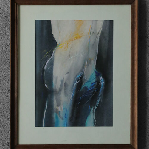 Watercolor, Pastel by Antoni Karwowski, Nude, Framed, 1992