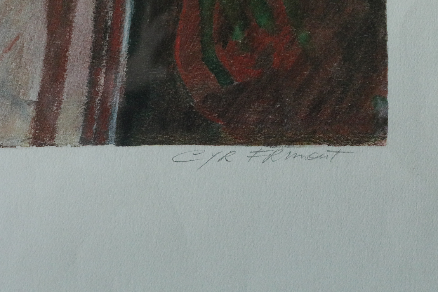 Color Lithograph by Cyr Frimout, Man with two heads, Framed