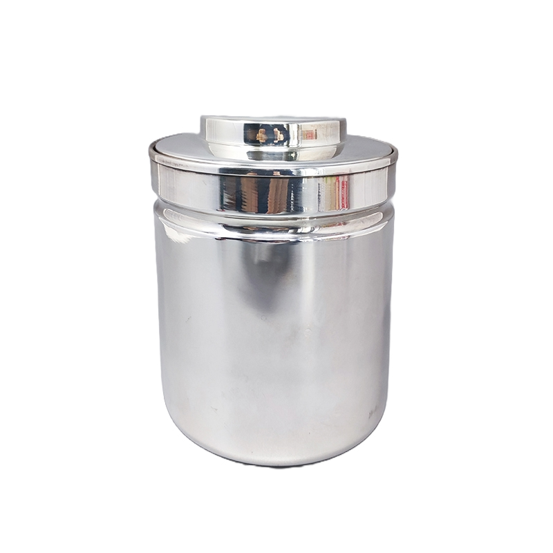 1960s Stunning ice bucket in stainless steel by Aldo Tura for Macabo