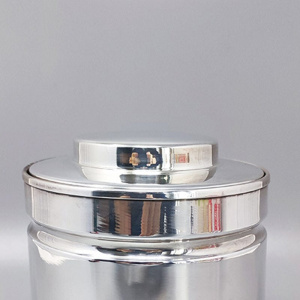 1960s Stunning ice bucket in stainless steel by Aldo Tura for Macabo