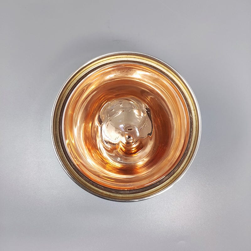 1960s Stunning ice bucket in stainless steel by Aldo Tura for Macabo