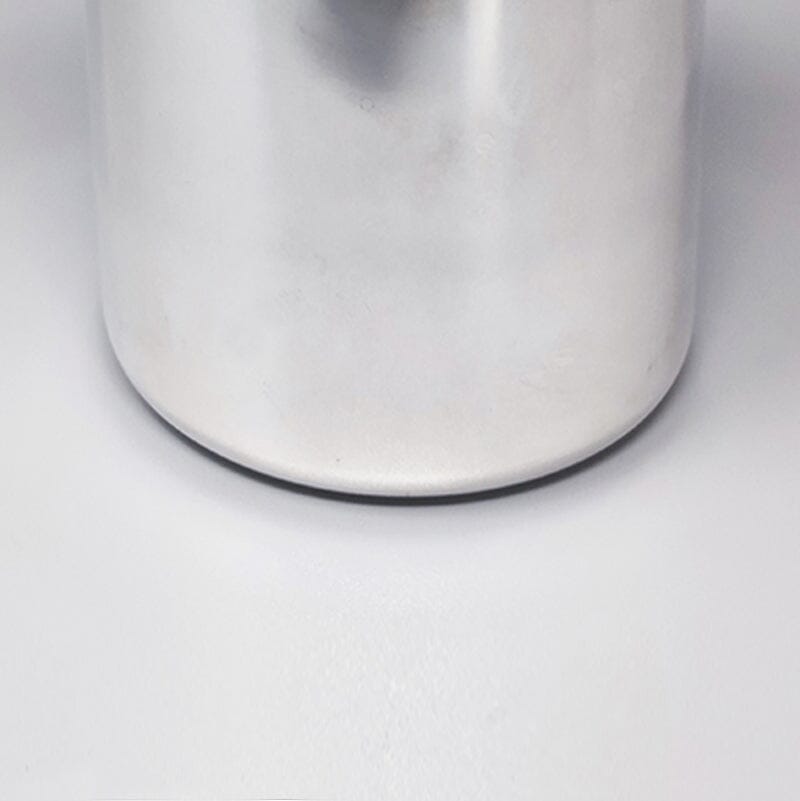 1960s Stunning ice bucket in stainless steel by Aldo Tura for Macabo