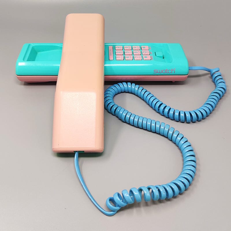 1980s (1989) Gorgeous Swatch Twin Phone "1st Model". Memphis Style