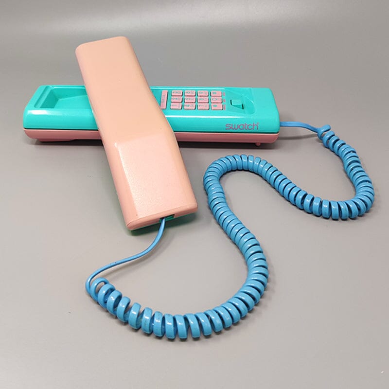 1980s (1989) Gorgeous Swatch Twin Phone "1st Model". Memphis Style