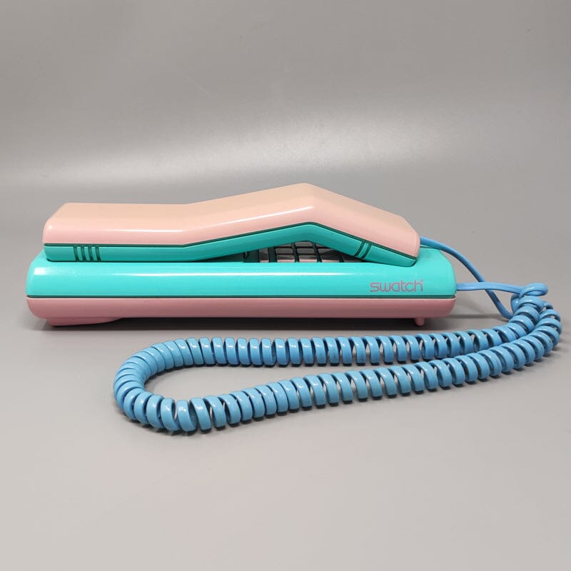 1980s (1989) Gorgeous Swatch Twin Phone "1st Model". Memphis Style