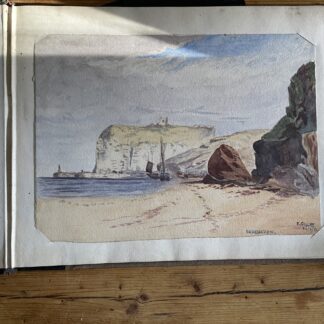 19th century sketch book watercolours of Cornwall and Scottish views