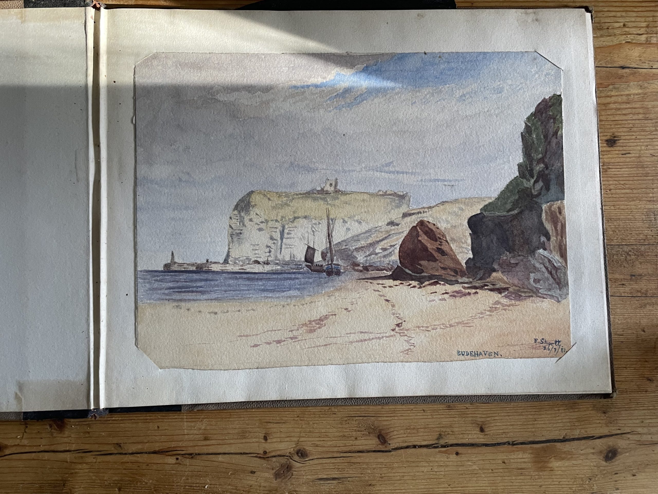 19th century sketch book watercolours of Cornwall and Scottish views