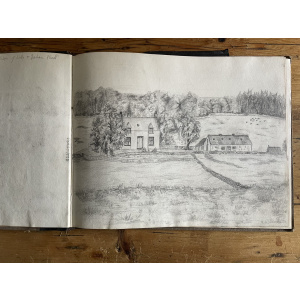 19th century sketch book watercolours of Cornwall and Scottish views