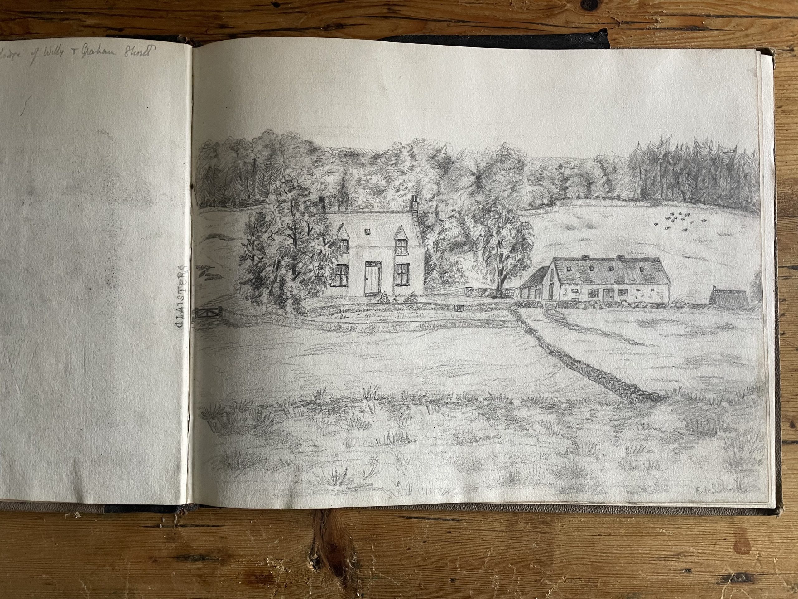 19th century sketch book watercolours of Cornwall and Scottish views