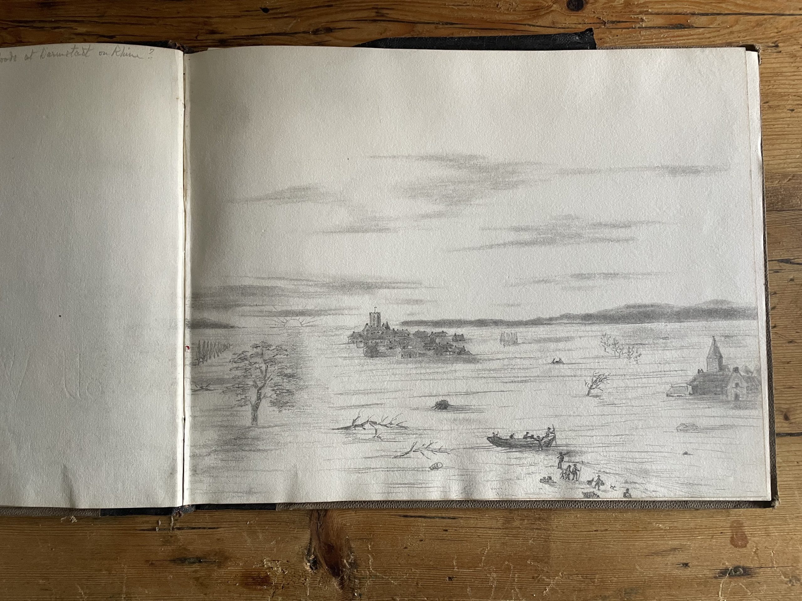 19th century sketch book watercolours of Cornwall and Scottish views