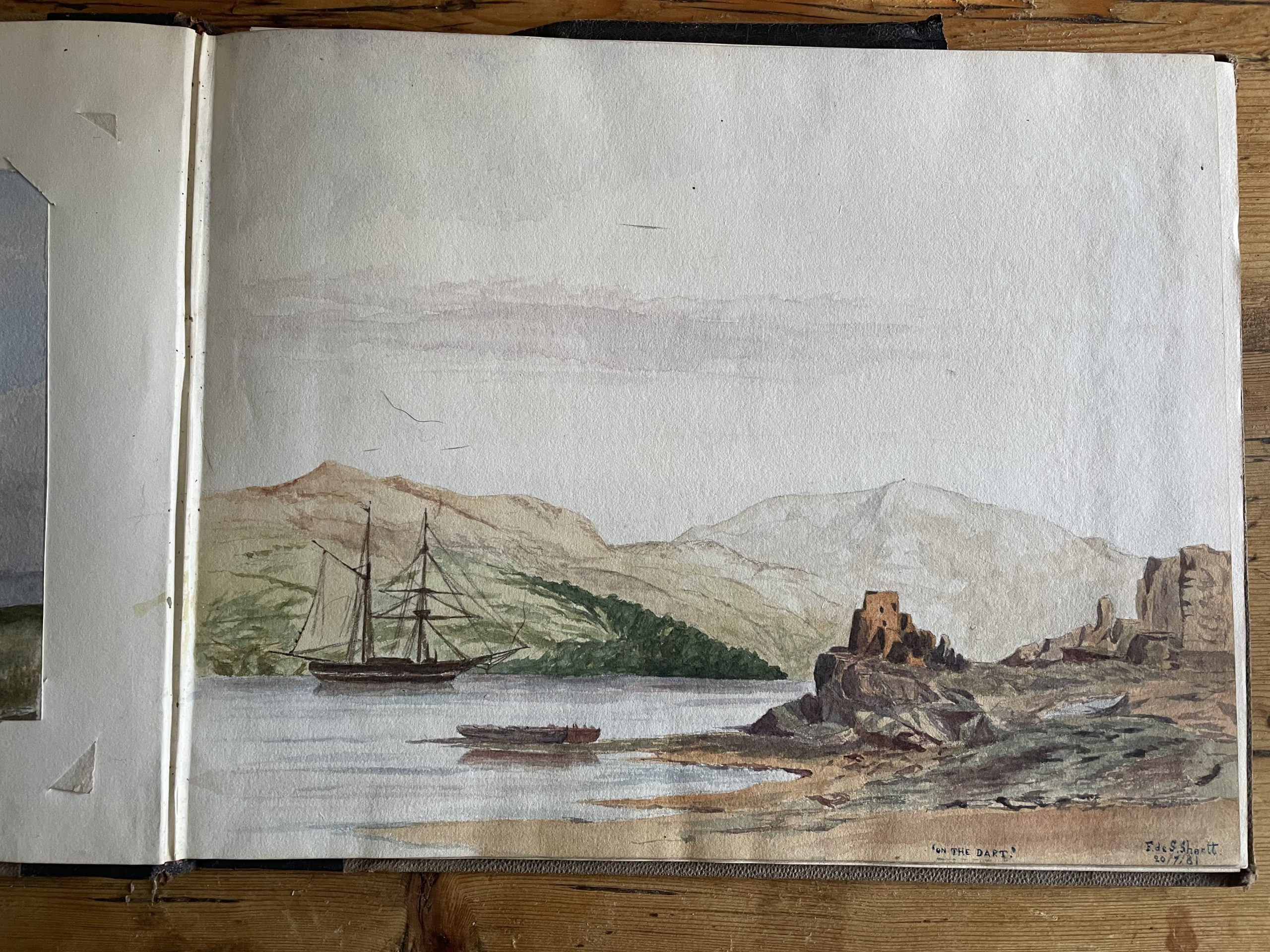 19th century sketch book watercolours of Cornwall and Scottish views