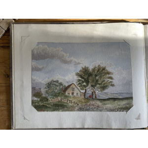 19th century sketch book watercolours of Cornwall and Scottish views