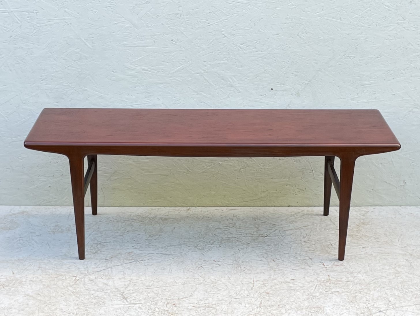 Long, Mid Century Dark Wood Coffee Table