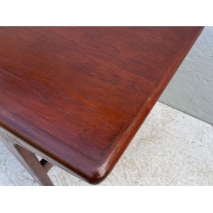 Long, Mid Century Dark Wood Coffee Table