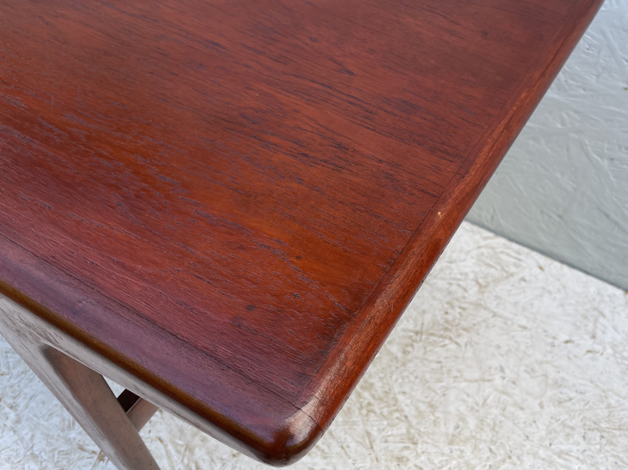 Long, Mid Century Dark Wood Coffee Table
