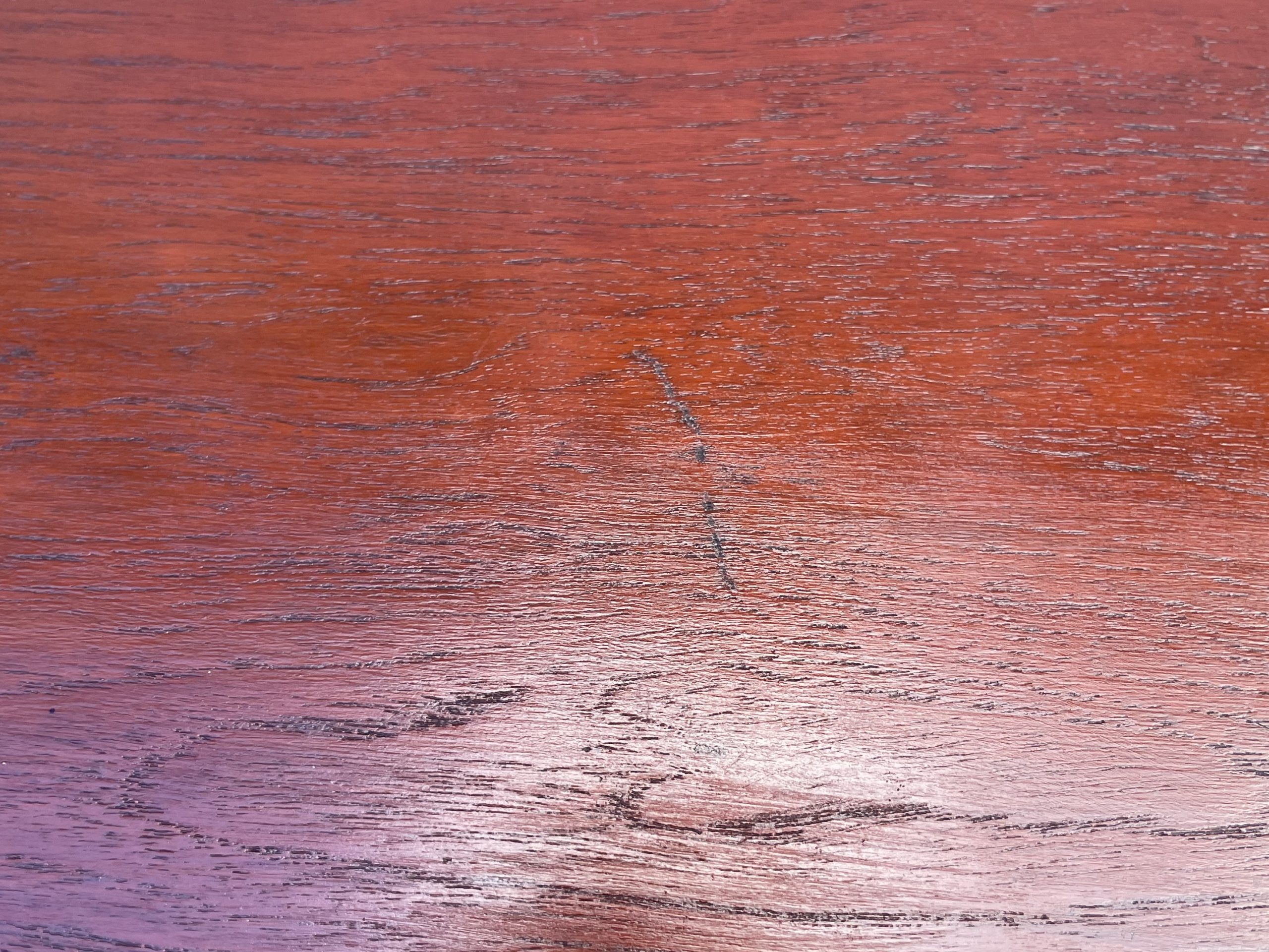 Long, Mid Century Dark Wood Coffee Table