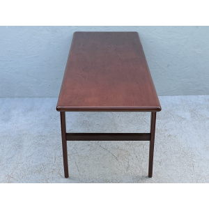 Long, Mid Century Dark Wood Coffee Table