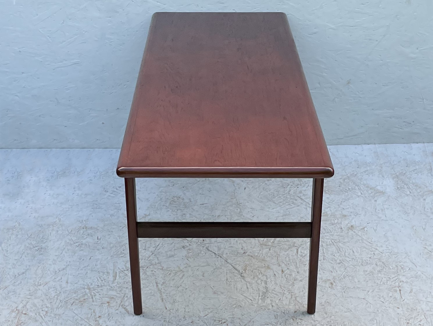 Long, Mid Century Dark Wood Coffee Table