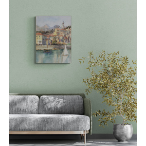 Antique Italian Riviera Possibly Portofino Watercolour