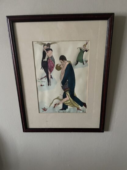 Original Reproduction Drawing Armand Valle Art Deco Style - Image 4