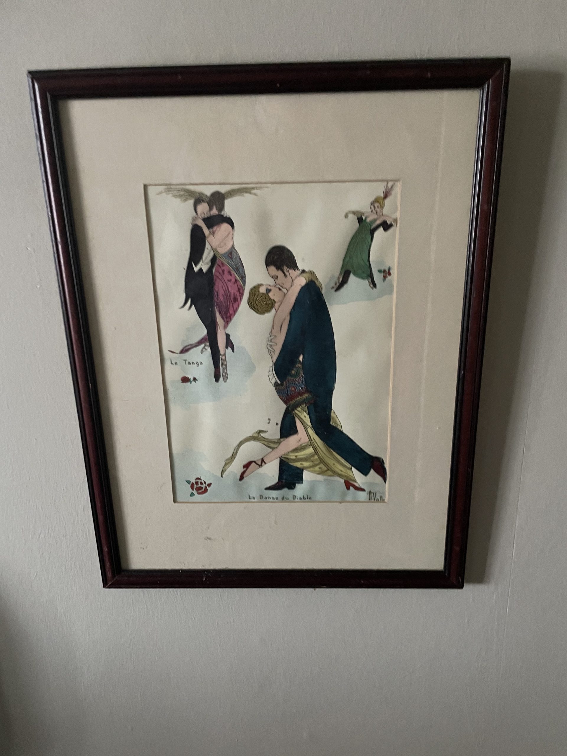 Original Reproduction Drawing Armand Valle Art Deco Style