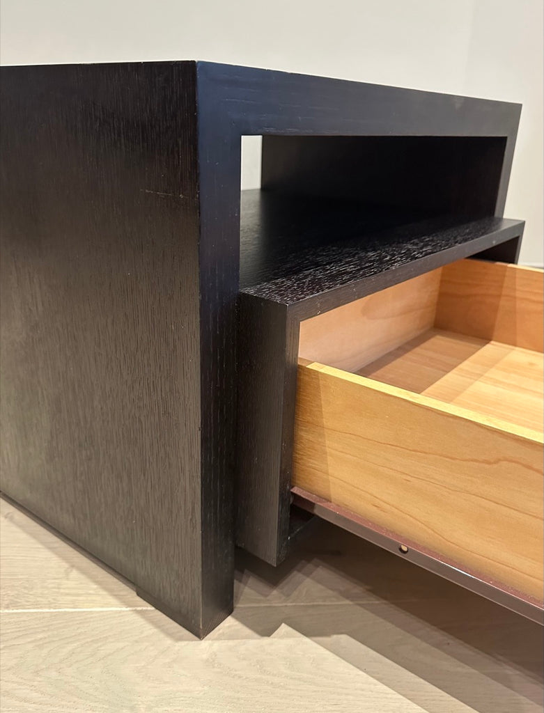 Contemporary Oak Custom Made Bedside Tables, 1990s