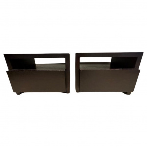 Contemporary Oak Custom Made Bedside Tables, 1990s