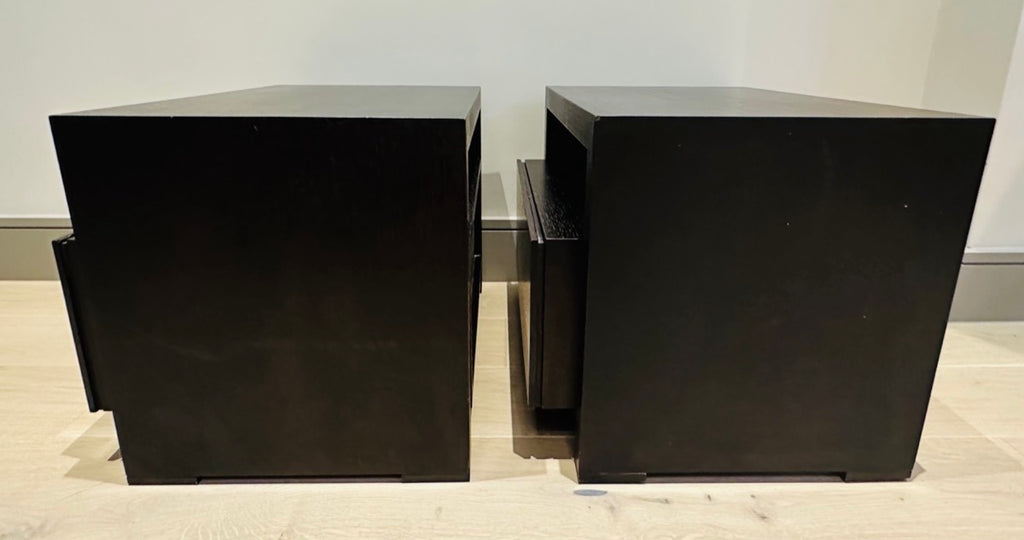 Contemporary Oak Custom Made Bedside Tables, 1990s