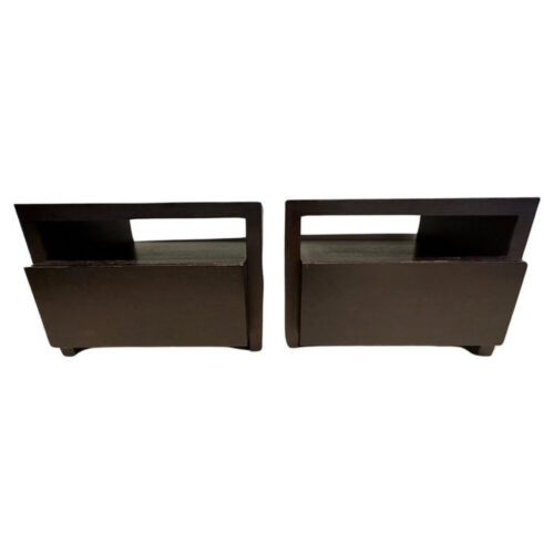 Contemporary Oak Custom Made Bedside Tables, 1990s