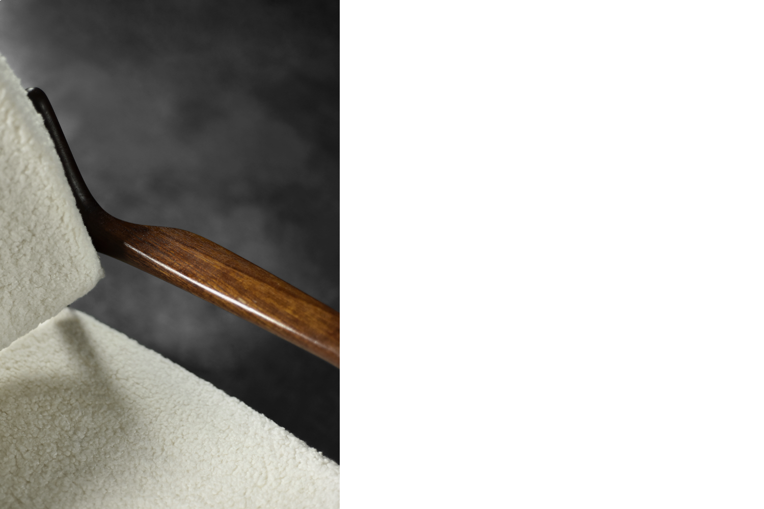 Mid-Century Scandinavian Modern Teak White Lounge Chair Domus by Inge Andersson for Bröderna Andersson, 1960s