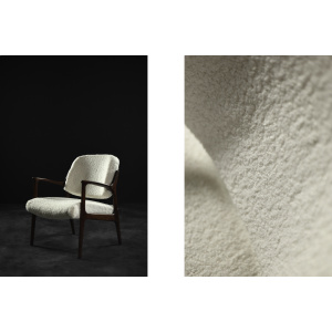 Mid-Century Scandinavian Modern Teak White Lounge Chair Domus by Inge Andersson for Bröderna Andersson, 1960s