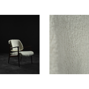 Mid-Century Scandinavian Modern Teak White Lounge Chair Domus by Inge Andersson for Bröderna Andersson, 1960s