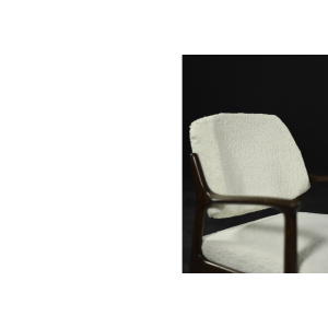 Mid-Century Scandinavian Modern Teak White Lounge Chair Domus by Inge Andersson for Bröderna Andersson, 1960s