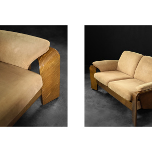 Mid-Century Norwegian Modern Two-Seater Sofa Stressless Pegasus Low Back Loveseat from Ekornes