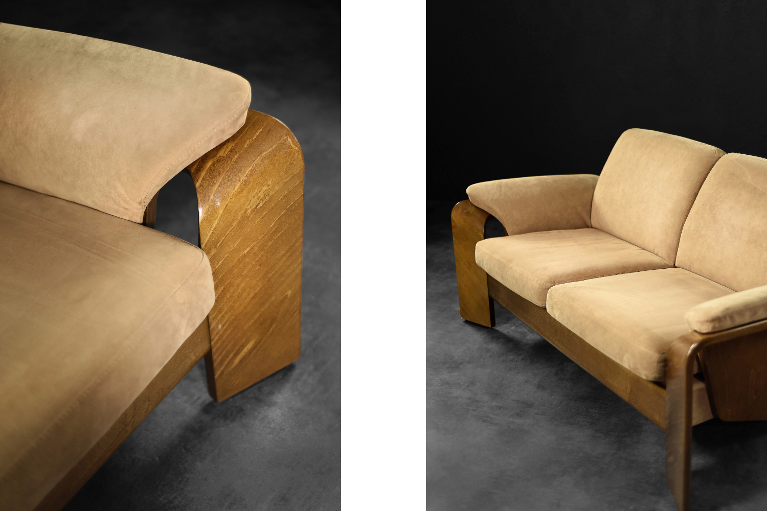Mid-Century Norwegian Modern Two-Seater Sofa Stressless Pegasus Low Back Loveseat from Ekornes