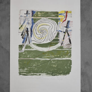 Color Lithograph by Jörgen Fogelqvist, Composition with figures, 1977