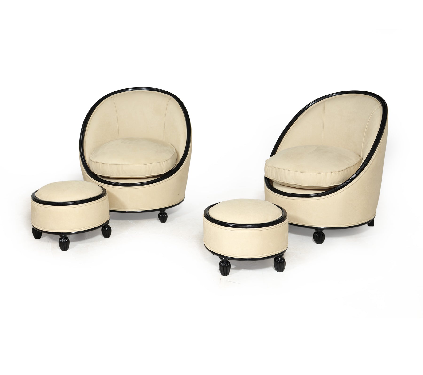 Exceptional Art Deco Salon Chairs Manner Of Ruhlman C1925