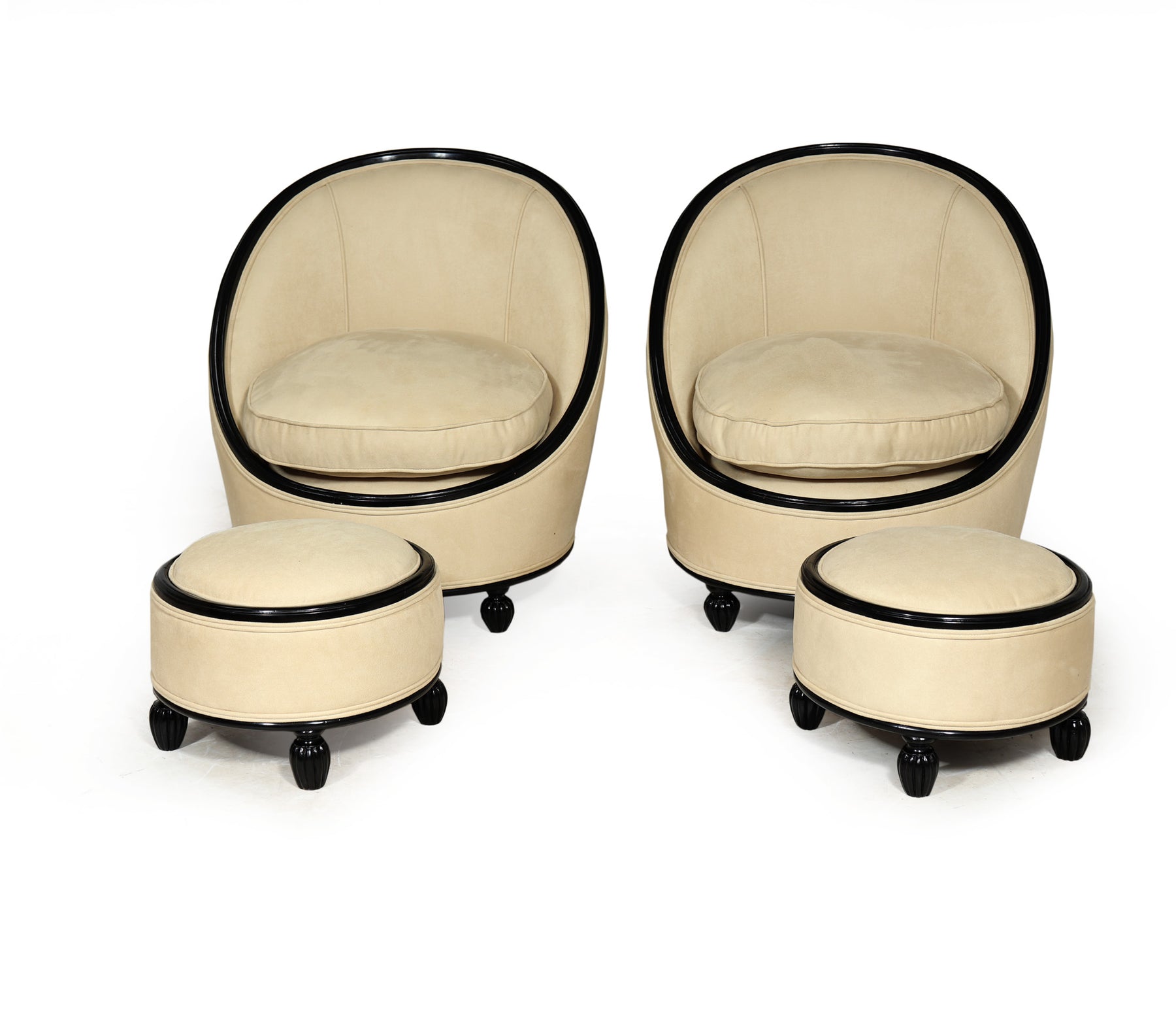 Exceptional Art Deco Salon Chairs Manner Of Ruhlman C1925
