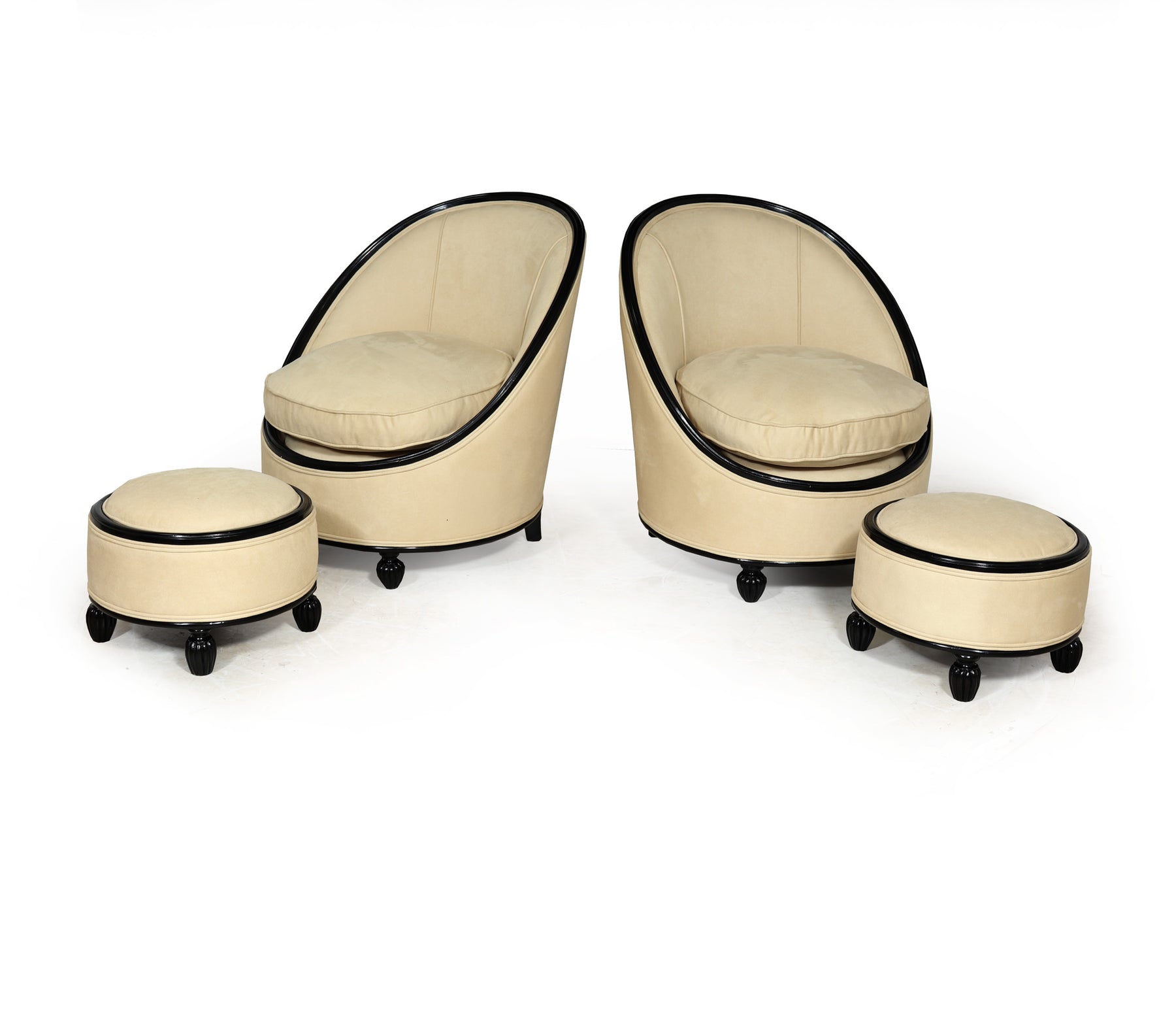 Exceptional Art Deco Salon Chairs Manner Of Ruhlman C1925