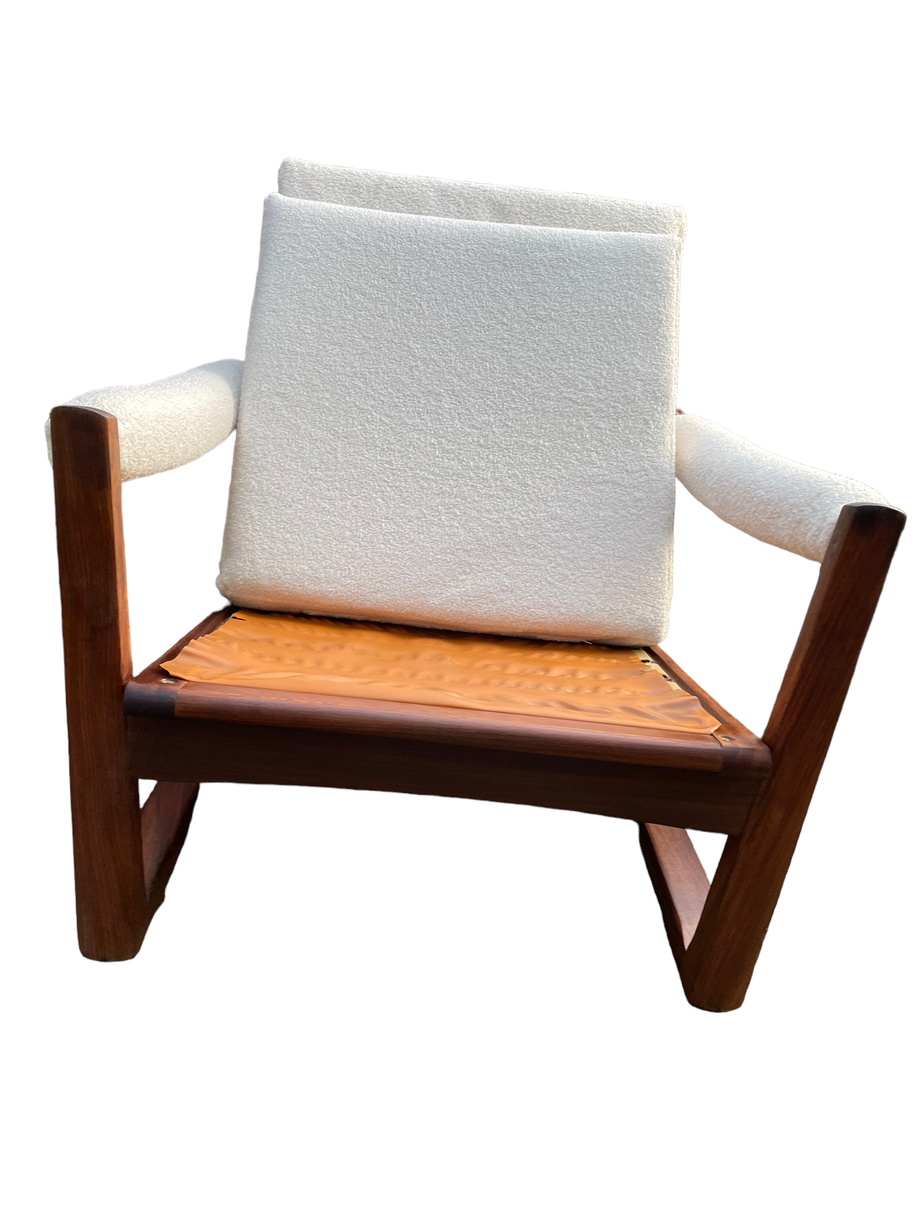 Midcentury Guy Rogers Afromosia Teak Lounge Chair