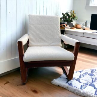 Midcentury Guy Rogers Afromosia Teak Lounge Chair