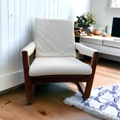 Midcentury Guy Rogers Afromosia Teak Lounge Chair