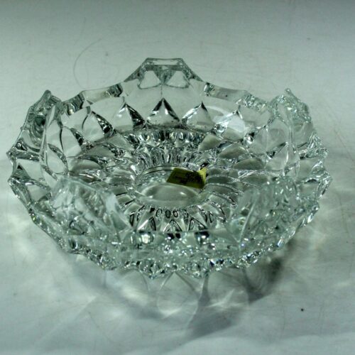 1970s lead crystal glass ashtray, vintage, mid century
