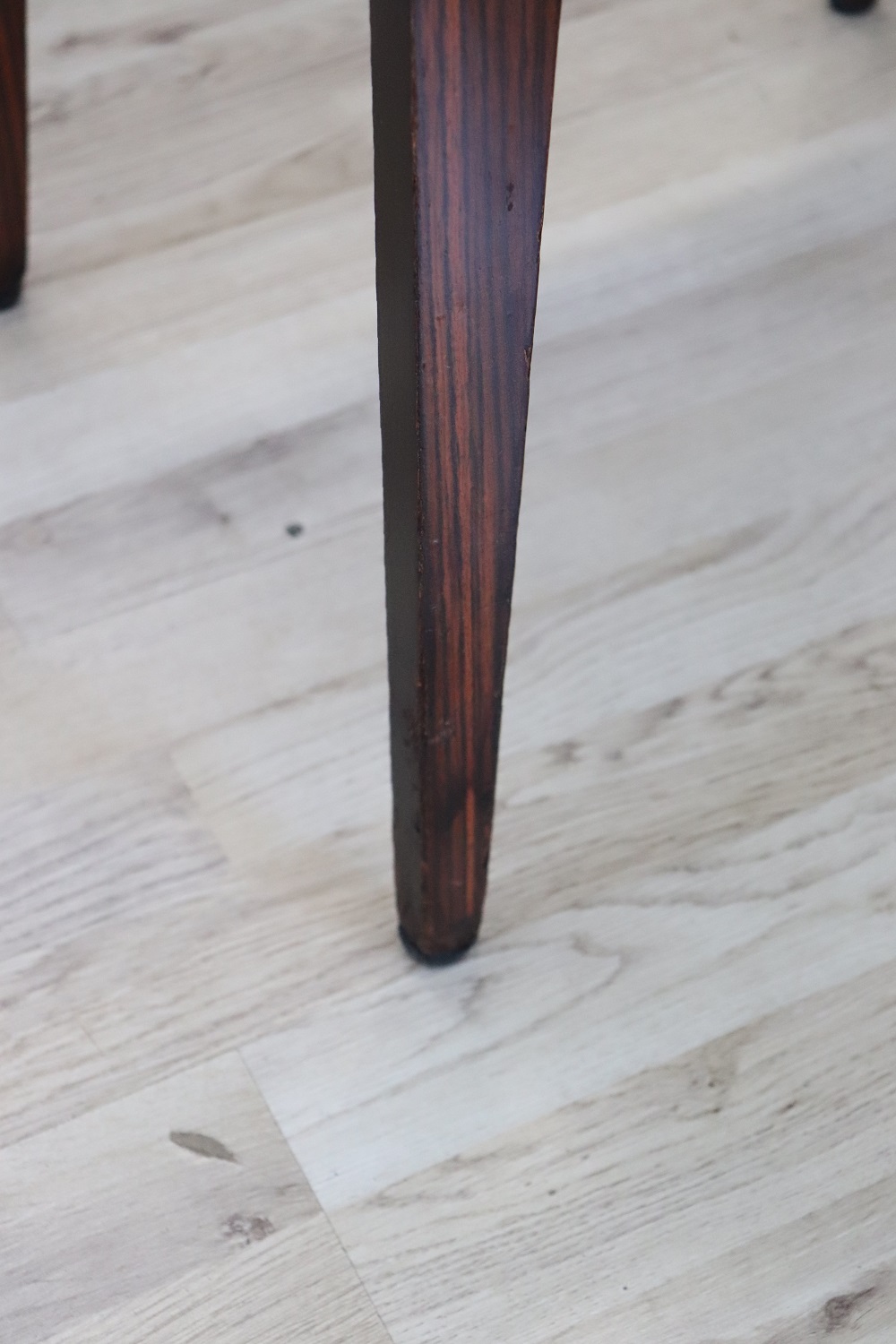 Dining Chairs in Beech Wood and Faux Leather, 1960s, Set of 6