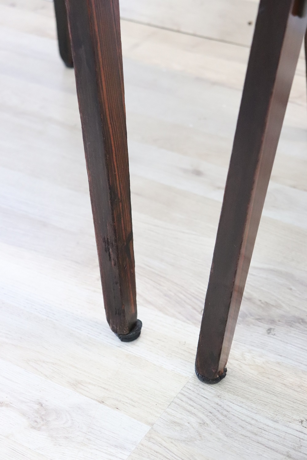 Dining Chairs in Beech Wood and Faux Leather, 1960s, Set of 6