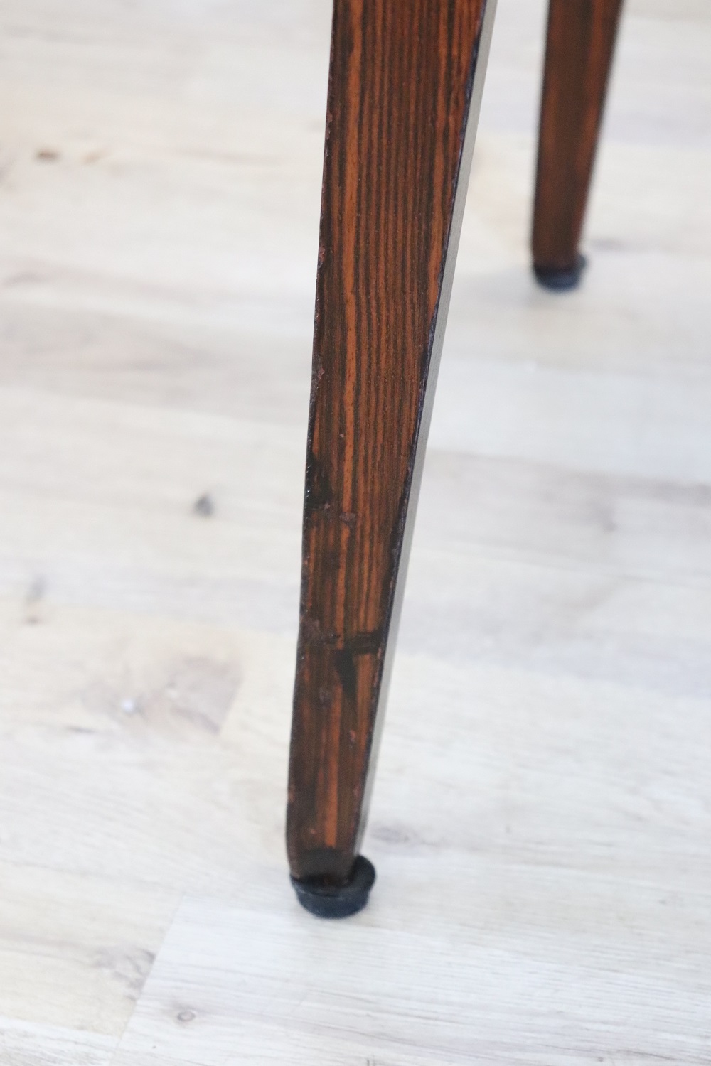 Dining Chairs in Beech Wood and Faux Leather, 1960s, Set of 6