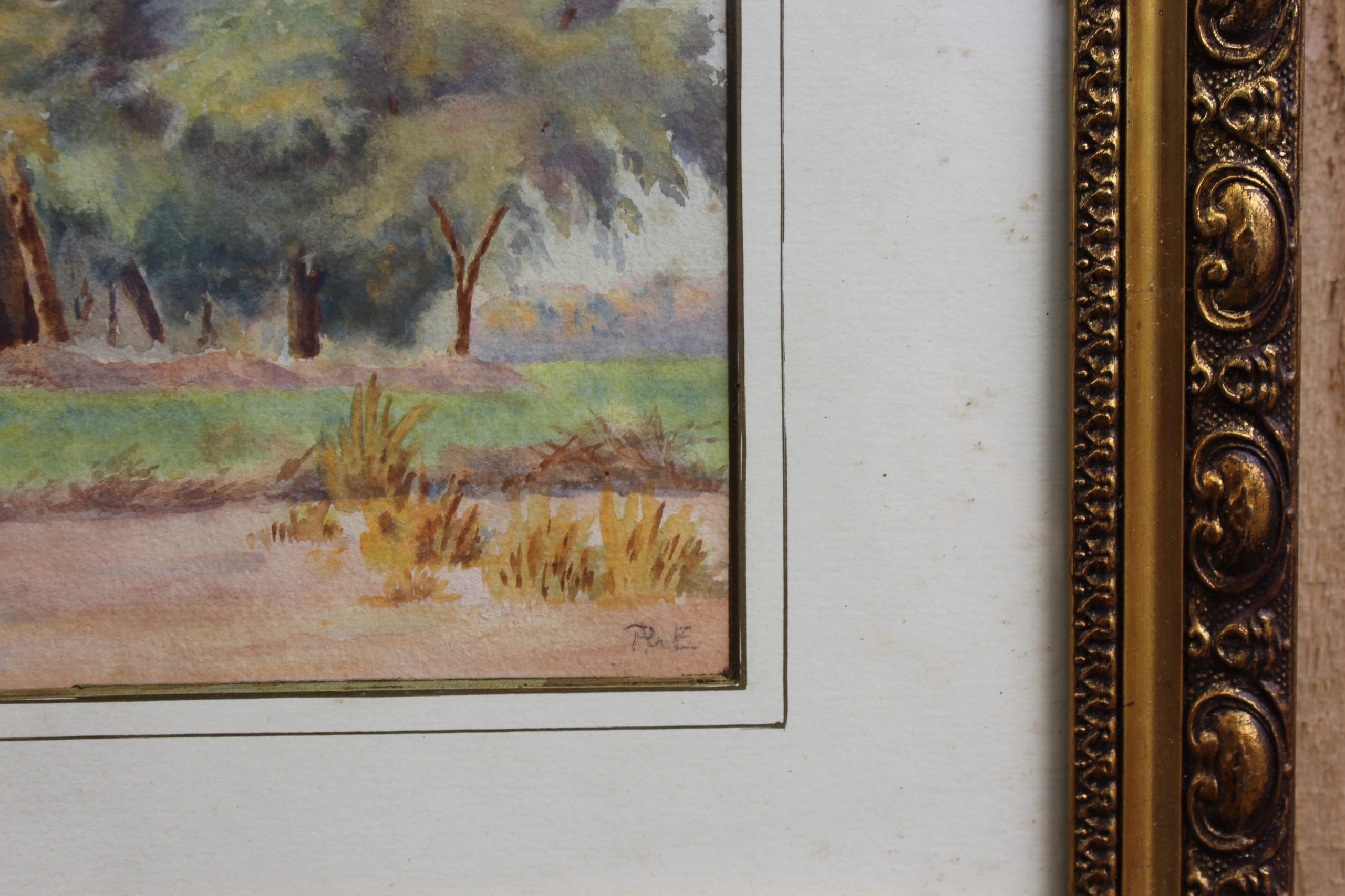 Antique Indian Watercolour Of A Temple