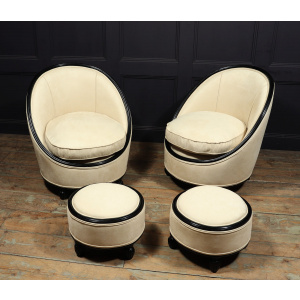 Exceptional Art Deco Salon Chairs Manner Of Ruhlman C1925
